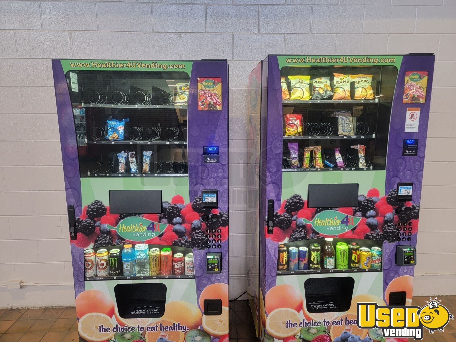 (5) 2018 Wittern 3589 FSI USI Snack and Drink Combo Vending Machines