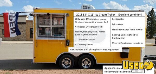 2018 8.5x16ta Ice Cream Trailer North Dakota for Sale