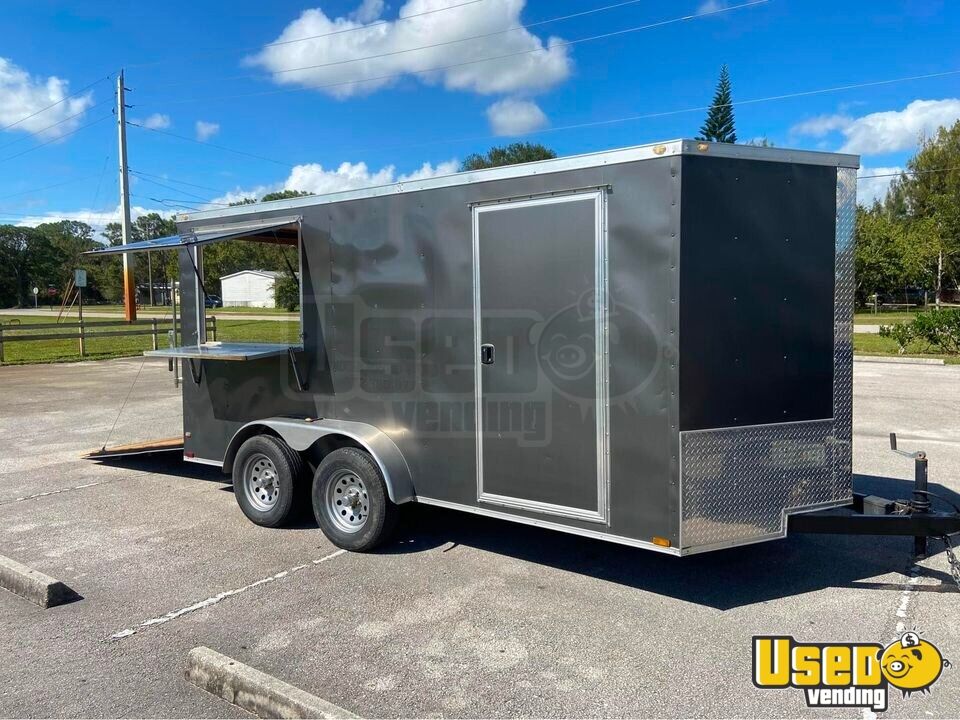 2018 7' x 14' Empty Concession Trailer with Power Outlets for Sale in