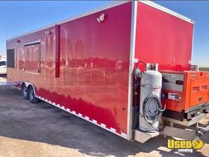 2018 Kitchen Food Concession Trailer with Enclosed Porch & Fire Suppression System for Sale in Texas!