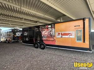 2019 8.5' x 26' Barbecue Food Concession Trailer with Fire Suppression & Porch for Sale in Texas!