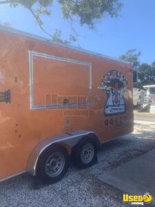 2019 Concession/orange Kitchen Food Trailer Air Conditioning Florida Gas Engine for Sale