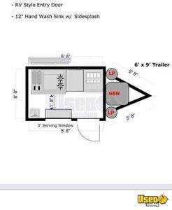 2019 Kitchen Trailer Kitchen Food Trailer Prep Station Cooler Michigan for Sale