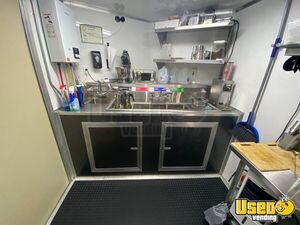 2019 V-nose Coffee And Mini Donuts Trailer Concession Trailer Interior Lighting Florida for Sale