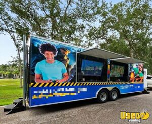 2020 A24 - Wedge Front - Video Games Trailer Party / Gaming Trailer Cabinets Florida for Sale