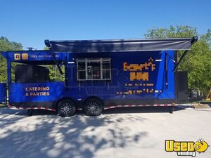 2020 8.5' x 24' Barbecue Food Concession Trailer with Fire Suppression & Porch for Sale in Wisconsin!