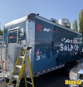 2021 18ft Double Axel Food Trailer Kitchen Food Trailer Concession Window Washington for Sale