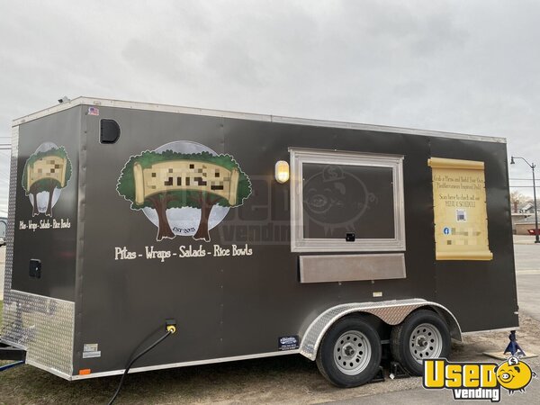 2021 7x16 Two Axle Kitchen Food Trailer Michigan for Sale