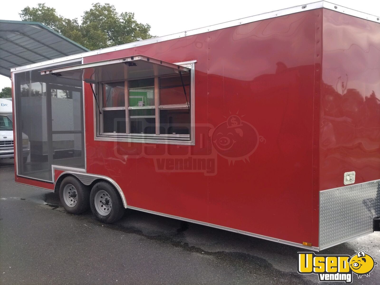 Barely Used Barbecue Food Trailer BBQ Trailer with Porch for Sale in Florida
