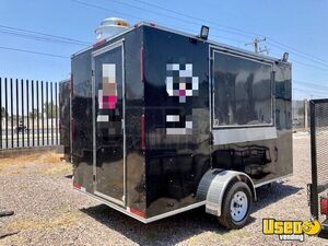 2021 Black 7 X 12 Concession Food Trailer Kitchen Food Trailer Air Conditioning Arizona for Sale