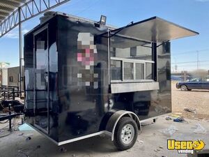2021 Black 7 X 12 Concession Food Trailer Kitchen Food Trailer Arizona for Sale