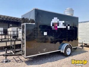 2021 Black 7 X 12 Concession Food Trailer Kitchen Food Trailer Concession Window Arizona for Sale