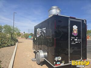 2021 Black 7 X 12 Concession Food Trailer Kitchen Food Trailer Insulated Walls Arizona for Sale