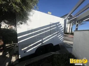 2021 Box Trailer Kitchen Food Trailer Diamond Plated Aluminum Flooring California for Sale