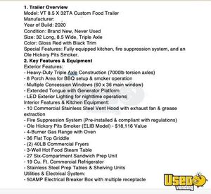 2021 Custom Barbecue Food Trailer Fryer Texas for Sale