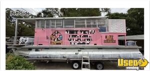 2021 Tritoon Kitchen Food Trailer Concession Window Florida Gas Engine for Sale