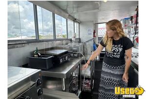 2021 Tritoon Kitchen Food Trailer Deep Freezer Florida Gas Engine for Sale