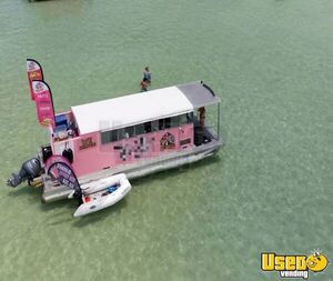 2021 Tritoon Kitchen Food Trailer Florida Gas Engine for Sale