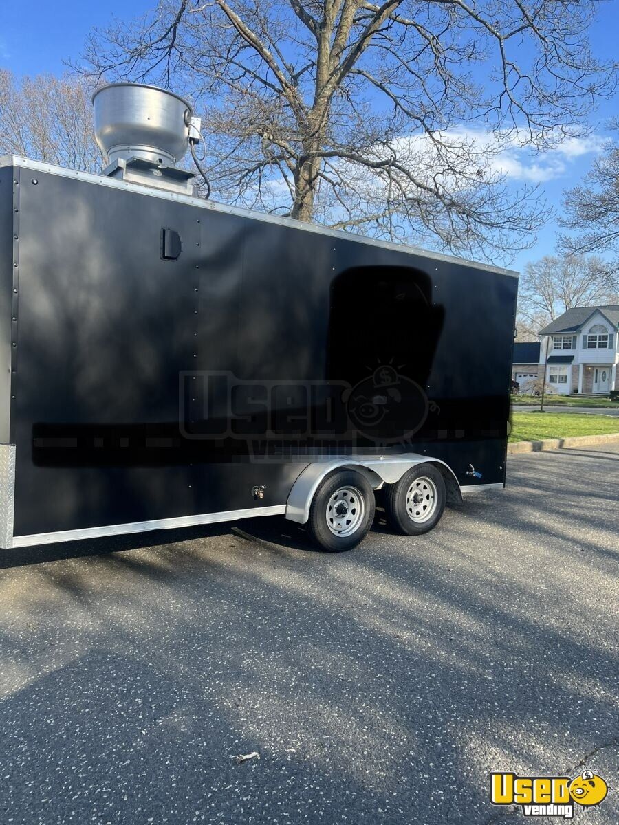 Like New 2021 7' x 16' Kitchen Food Trailer with Fire Suppression System for Sale in New York