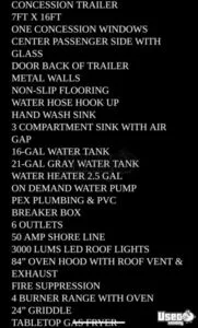 2022 2022 7' X 16' Kitchen Food Trailer 22 Ohio for Sale