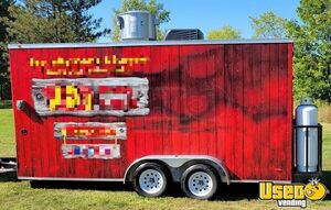 2022 7x16ta2 Food Concession Trailer Kitchen Food Trailer Exterior Customer Counter Minnesota for Sale