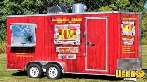 2022 7x16ta2 Food Concession Trailer Kitchen Food Trailer Stainless Steel Wall Covers Minnesota for Sale