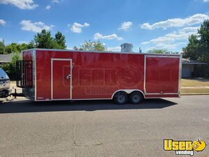 2022 8.5 X 26.7 Gullwing Porch Barbecue Food Trailer Concession Window Oklahoma for Sale