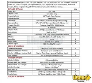 2022 8.5x18ta3 Kitchen Food Trailer Pro Fire Suppression System North Carolina for Sale