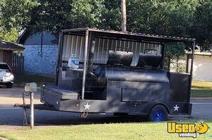 2022 Bbq Smoker Trailer Barbecue Food Trailer Diamond Plated Aluminum Flooring Texas for Sale