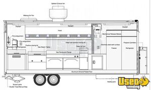 2022 Cali Food Concession Trailer Kitchen Food Trailer Fire Extinguisher California for Sale