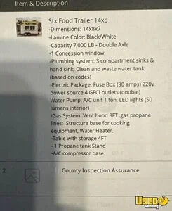2022 Concession Food Trailers Kitchen Food Trailer Exhaust Hood Texas for Sale