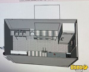 2022 Custom Built Kitchen Food Trailer Diamond Plated Aluminum Flooring North Carolina for Sale