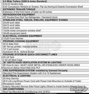 2022 Enclosed Concession Trailer Kitchen Food Trailer Upright Freezer South Carolina for Sale