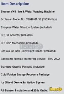 2022 Everest Vx4 Bagged Ice Machine 2 Texas for Sale