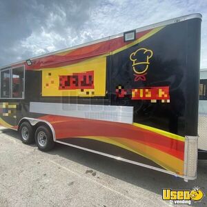2022 Food Concession Trailer Kitchen Food Trailer Removable Trailer Hitch Texas for Sale