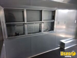 2022 Food Concession Trailer With Porch Barbecue Food Trailer Stainless Steel Wall Covers Florida for Sale