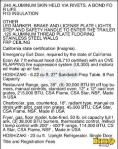 2022 Kitchen Food Trailer Cabinets California for Sale