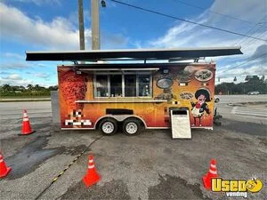 2022 8.5' x 20' Kitchen Food Concession Trailer with Bathroom + Pro Fire System for Sale in Florida!