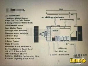 2022 Kitchen Trailer Kitchen Food Trailer Exterior Customer Counter Florida for Sale