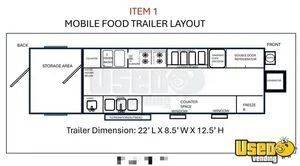 2022 Kitchen Trailer Kitchen Food Trailer Propane Tank California for Sale