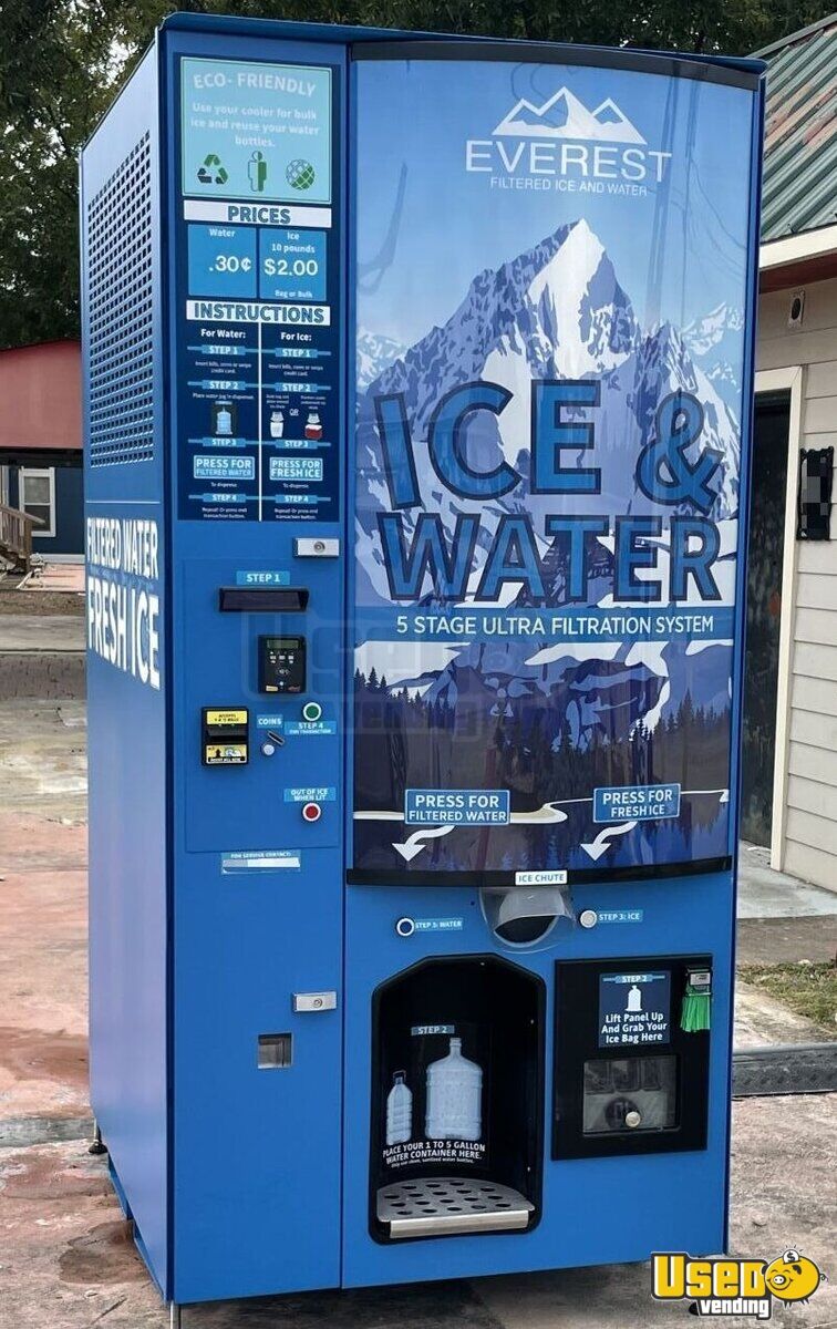 Everest Ice VX3 Filtered Water and Bagged Ice Vending Machine For Sale