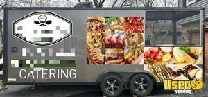 2023 7x20 Ta With Open Bbq Porch Kitchen Food Trailer Cabinets Illinois for Sale