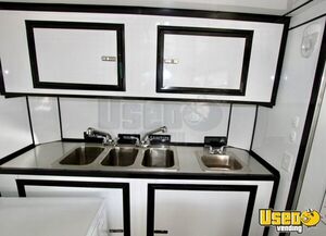 2023 7x20 Ta With Open Bbq Porch Kitchen Food Trailer Diamond Plated Aluminum Flooring Illinois for Sale