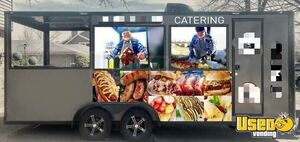 2023 7x20 Ta With Open Bbq Porch Kitchen Food Trailer Removable Trailer Hitch Illinois for Sale