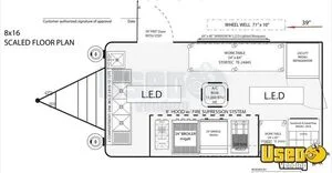 2023 8.5x16ta-5200 Food Concession Trailer Kitchen Food Trailer Diamond Plated Aluminum Flooring Florida for Sale