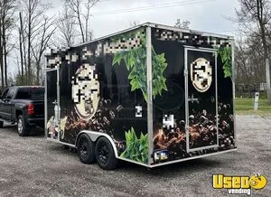 2023 8'x16' Dual Axle Beverage - Coffee Trailer Stainless Steel Wall Covers Ohio for Sale