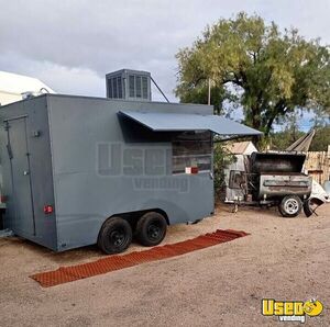 2023 12' Barbecue Food Concession Trailer with Tow Behind BBQ Smoker for Sale in Arizona!