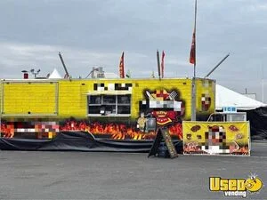 2023 8' x 30' Barbecue Kitchen Food Concession Trailer with Pro-Fire System for Sale in Texas!