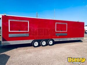 2023 Exp30x8 Kitchen Food Concession Trailer Kitchen Food Trailer Diamond Plated Aluminum Flooring Texas for Sale