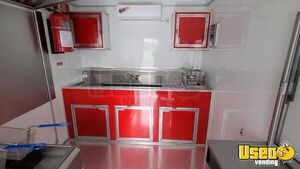 2023 Kitchen Food Trailer Diamond Plated Aluminum Flooring Texas for Sale